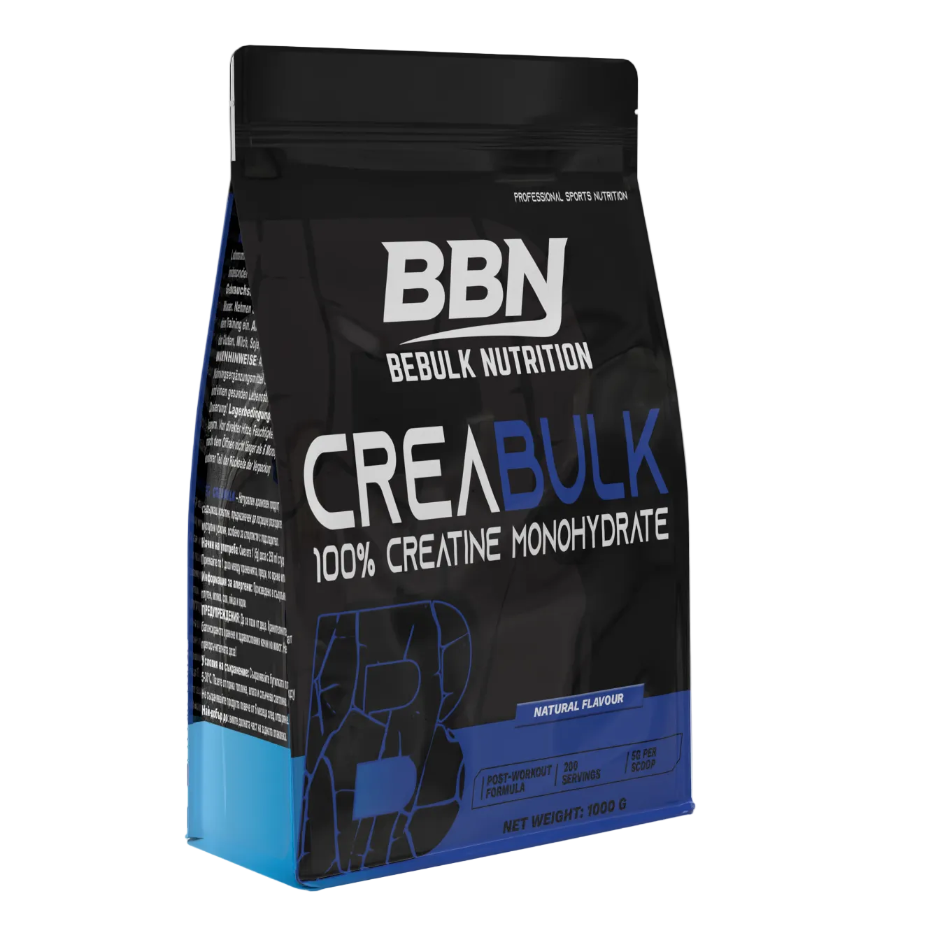 CreaBulk - 100% Creatine Monohydraat Micronized - BeBulk Nutrition